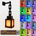 Pixel Style Portable Lantern Night Light - 16 Color DIY Tabletop Ornament for Interior Decoration and Festival Atmosphere